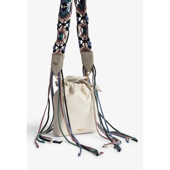 ZADIG & VOLTAIRE Rock Go Leather Bag with Macrame Strap - Picture 4 of 14